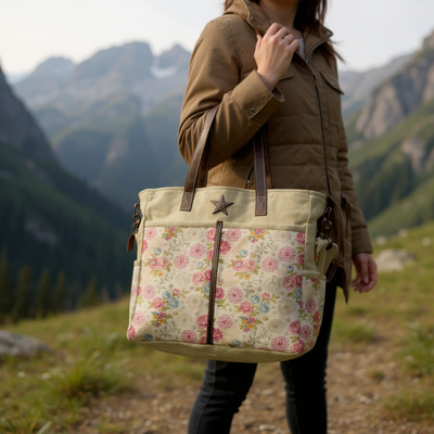Floral Messenger Office Bag